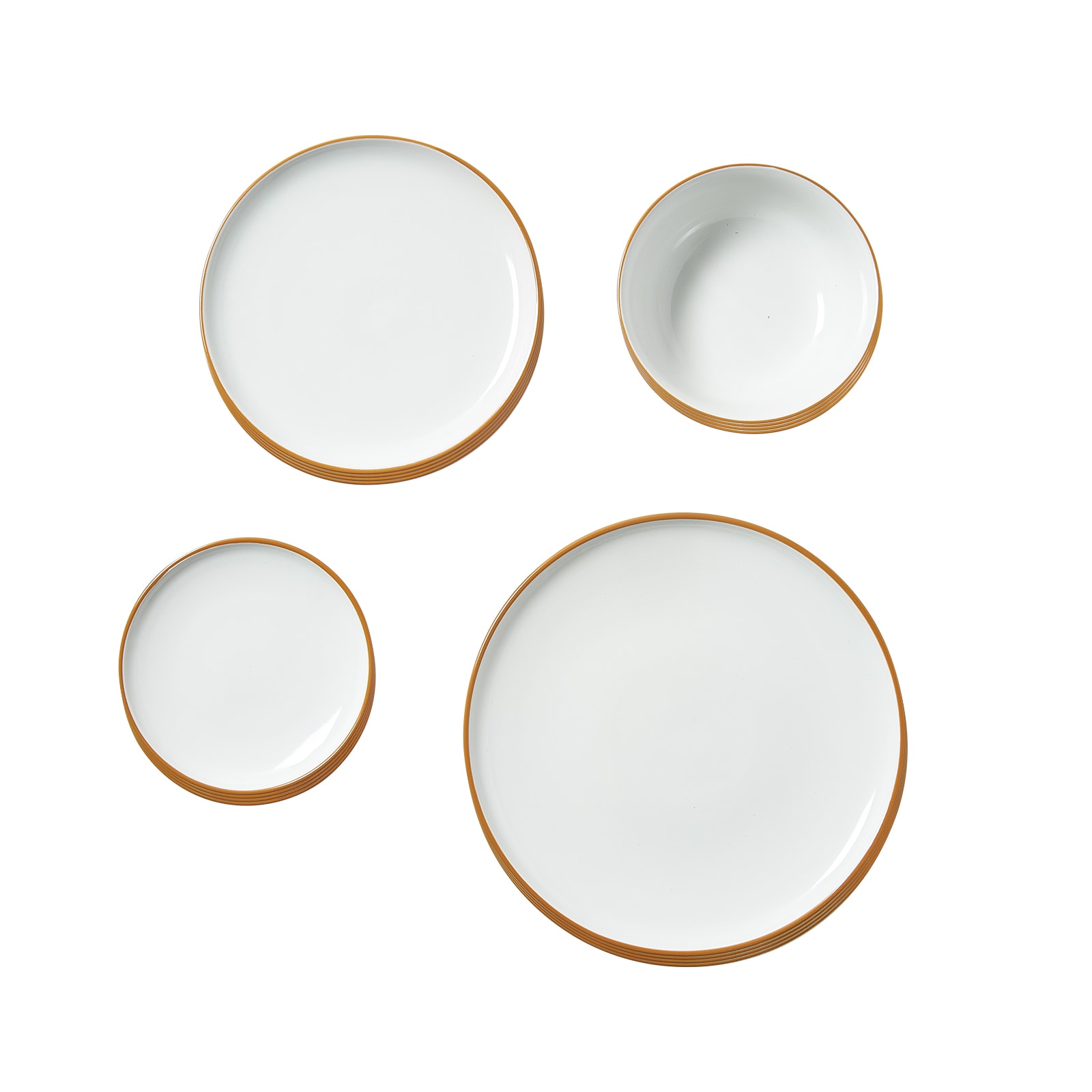 Ceramic Dinnerware Set For 8 People, White Tableware Collection_voghion.com